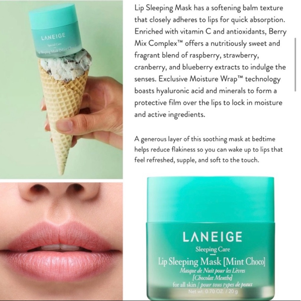 👄 Laneige Lip Sleeping‎ Mask: Berry, Grapefruit or Mint (listing for one jar).